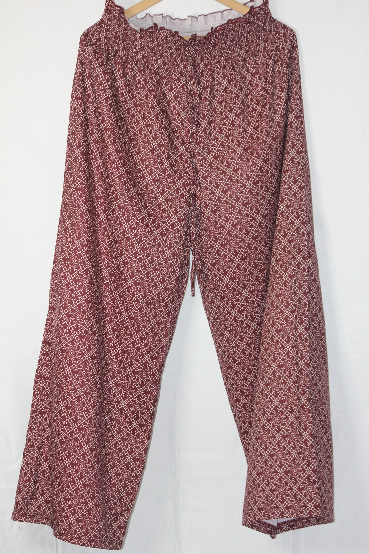 Shein Maroon Floral Palazzo Pant (Small)