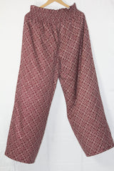 Shein Maroon Floral Palazzo Pant (Small)