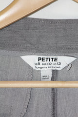 Petite Grey Straight Pant - Small