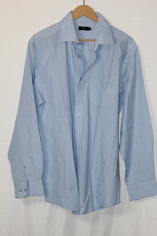 F+F Sky Blue Button Down Shirt – Medium (Men)