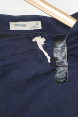 M&S Blue Straight Pant - Large