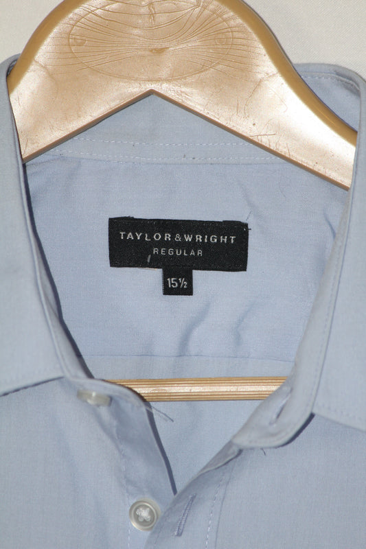 Taylor Wright Sky Blue Button Down Shirt – Medium (Men)