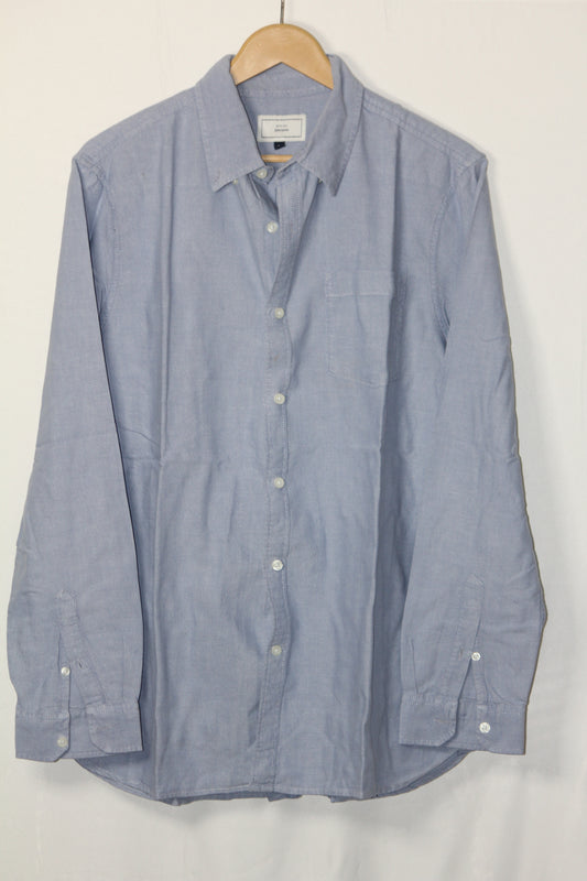 John Lewis Grey Button Down Shirt – Large (Men)
