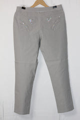 Just Elegance Grey Straight Pant - Medium