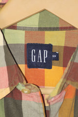 GAP Orange Checkered Half Sleeves Shirt – Small (Men)