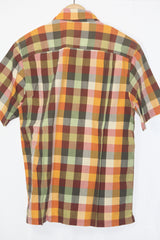 GAP Orange Checkered Half Sleeves Shirt – Small (Men)