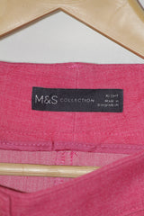 M&S Pink Straight Pant - Large