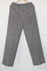 M&S Grey Check Palazzo Pant (Medium)