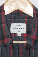 Peter Werth Black Checkered Button Down Shirt – Medium (Men)