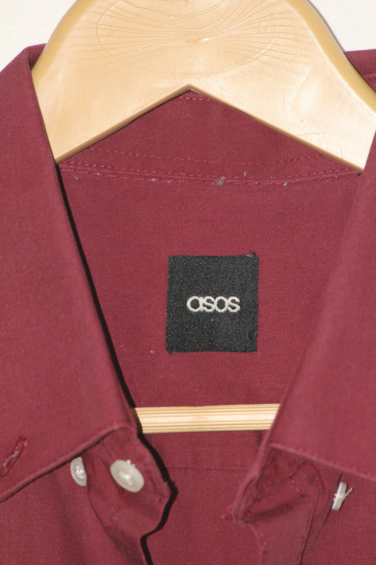 ASOS Red Cotton Shirt – Medium (Men)