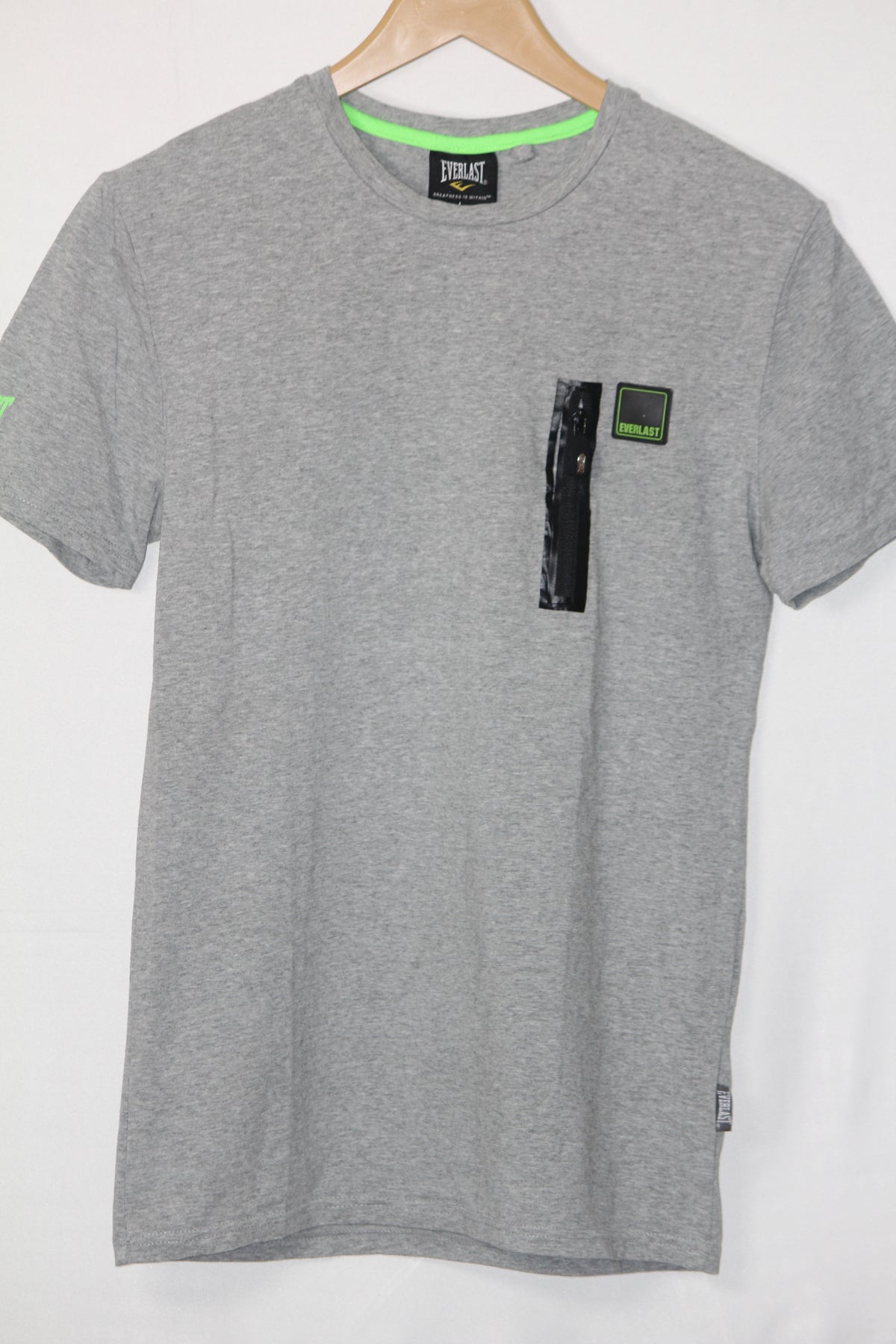Everlast Grey Zipper T-Shirt – Large