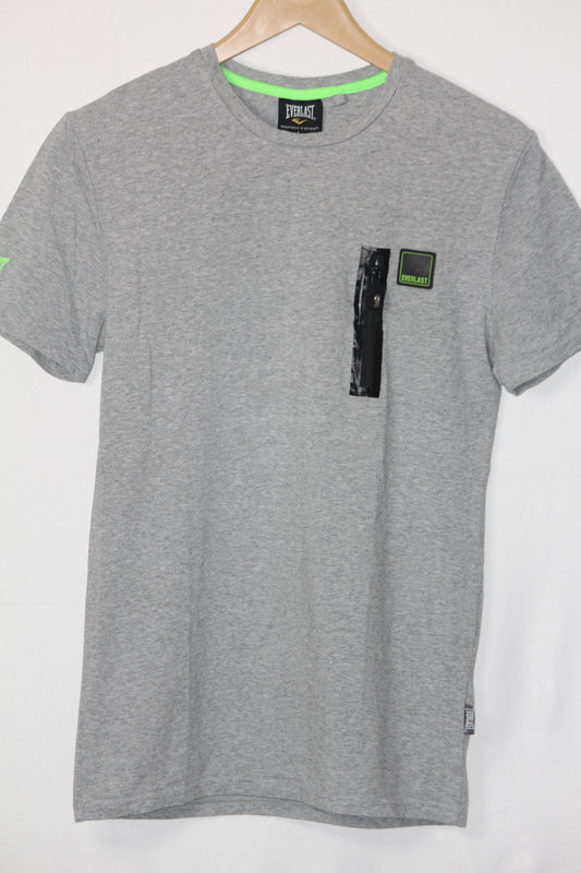 Everlast Grey Zipper T-Shirt – Large