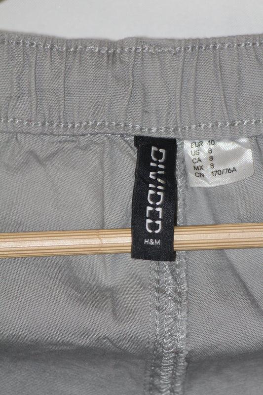 H&M Grey Cargo-Style Bell Bottom Pants