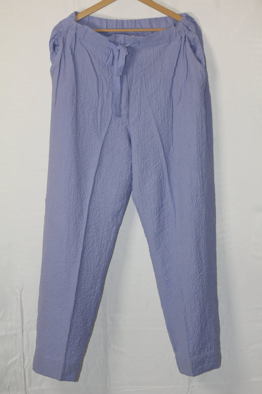 Cotton Blue Straight Pant - Medium