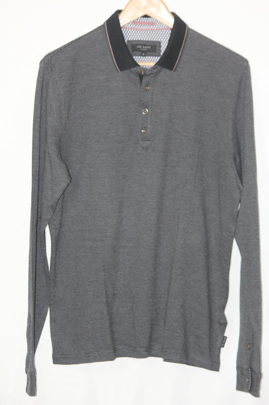 Ted Baker Black Full Sleeves T-Shirt – Medium