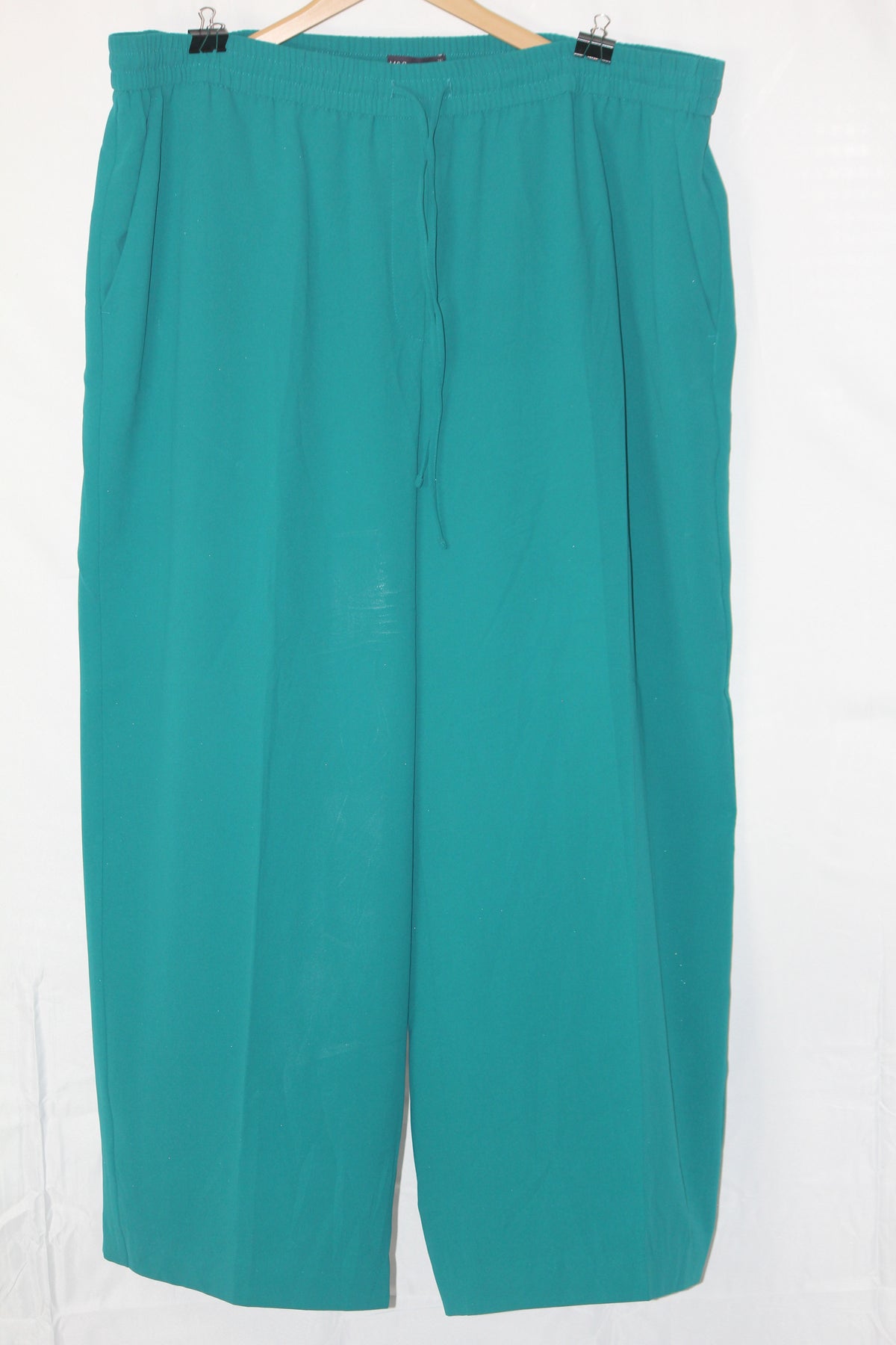 M&S Green Stretch Palazzo Pant (XXL)