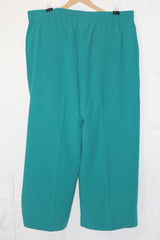 M&S Green Stretch Palazzo Pant (XXL)