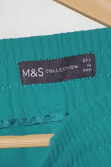 M&S Green Stretch Palazzo Pant (XXL)