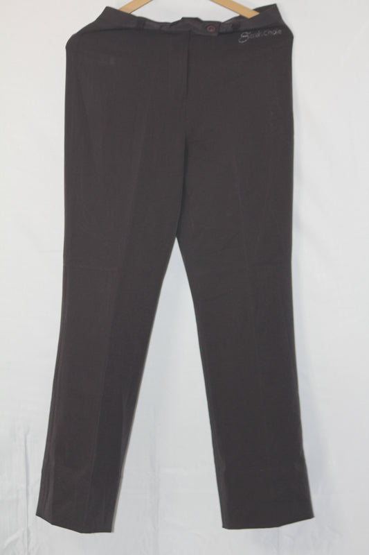 Sarah Chole Grey Straight Pant - Medium