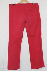 Jeans Red Straight Pant - Medium