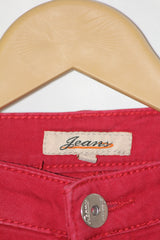 Jeans Red Straight Pant - Medium