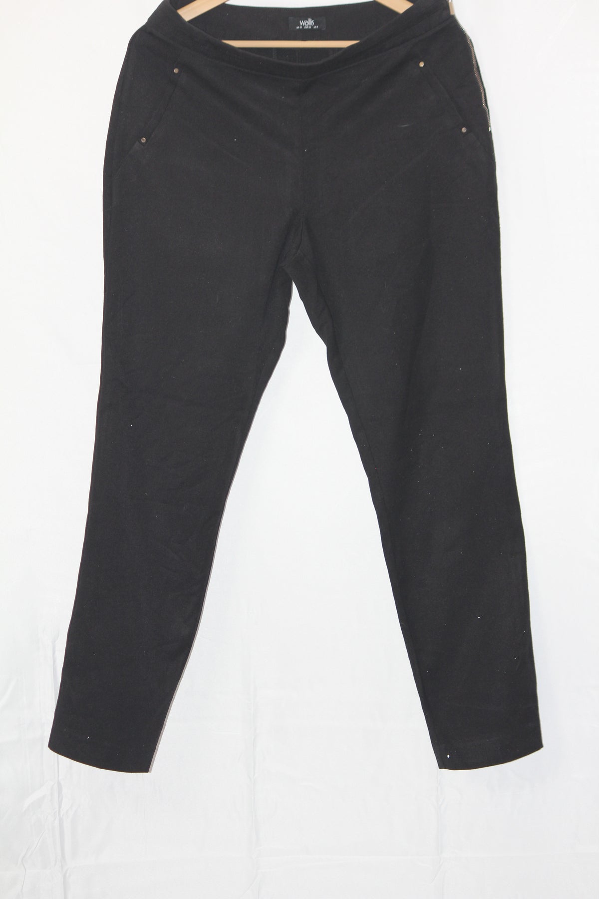 Wallis Black Straight Pant - Medium