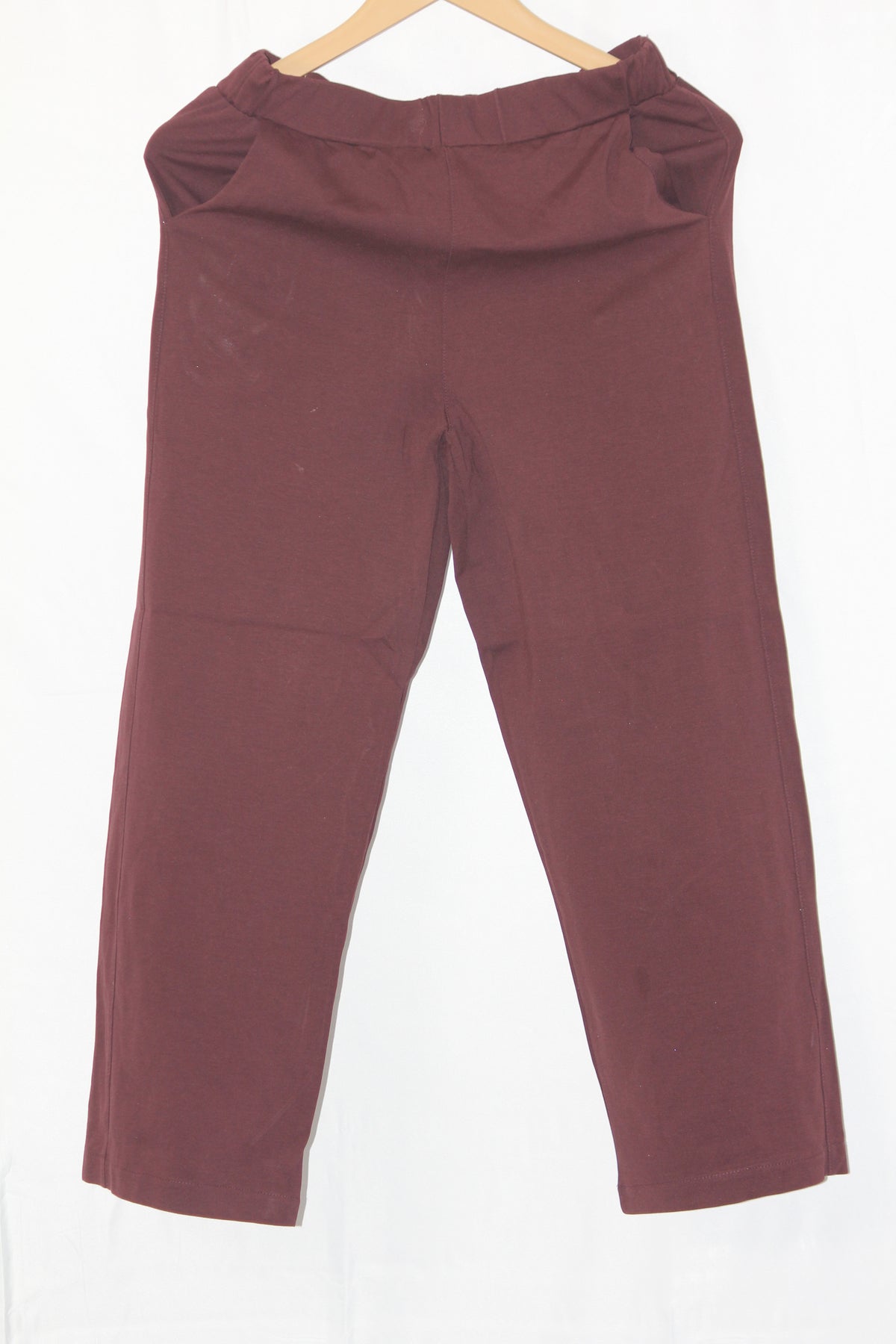 Thriftyfy Maroon Straight Pant - Small