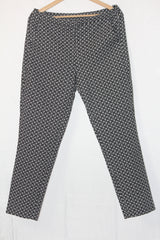 F&F Black and White Straight Pant - Medium