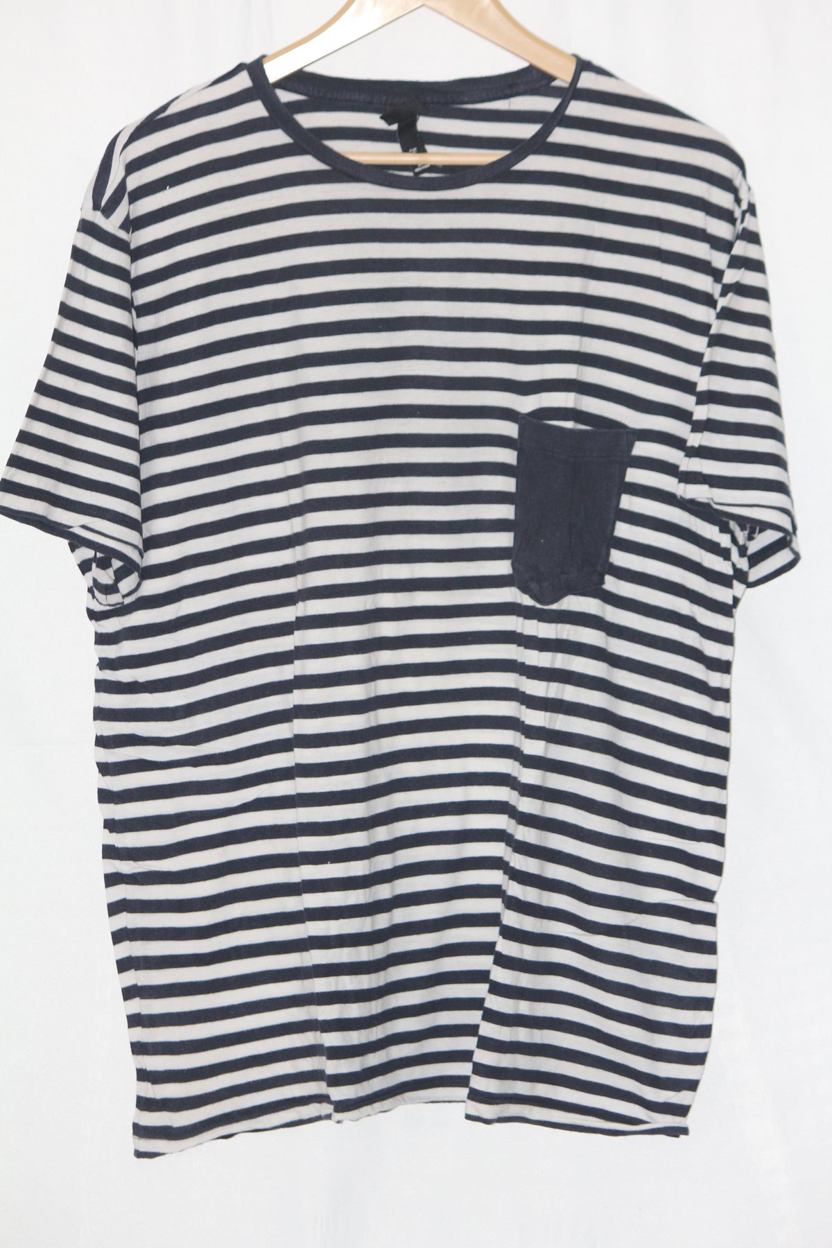 H&M Navy & White Striped T-Shirt