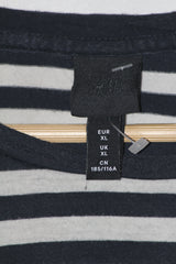 H&M Navy & White Striped T-Shirt