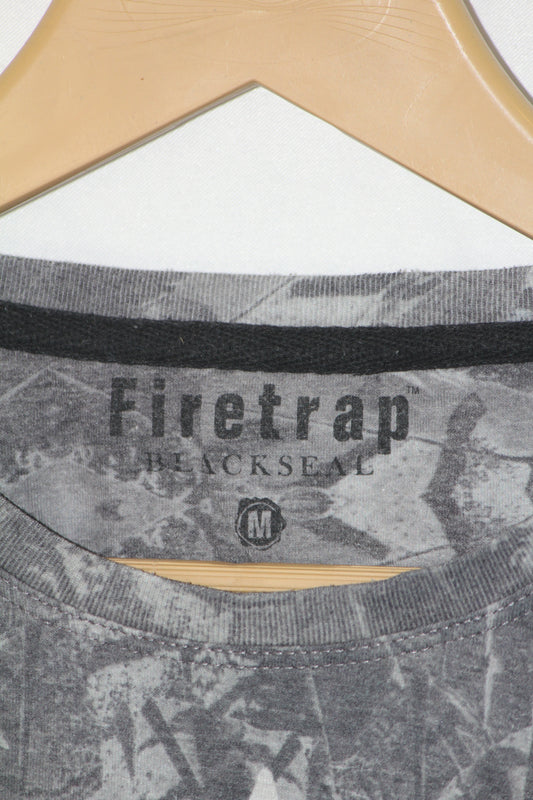 Firetrap White & Grey Print T-Shirt