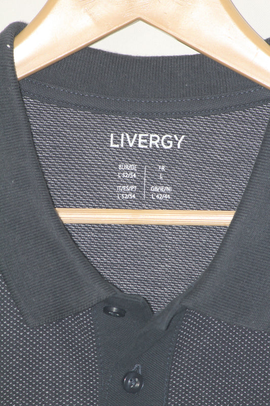 Livergy Black Polo T-Shirt – Large