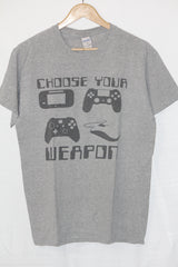 Gildan Grey Printed T-Shirt
