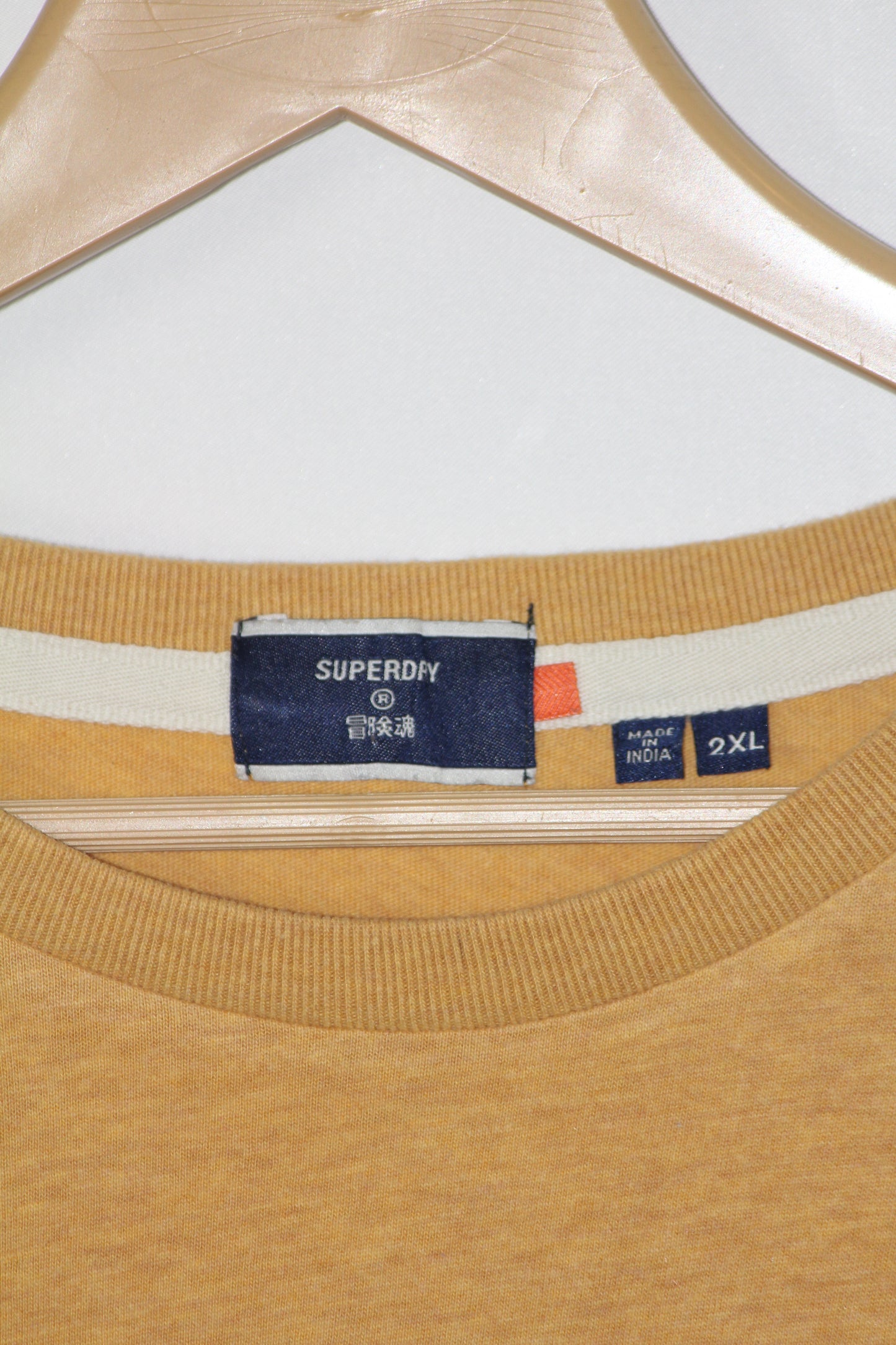 SuperDry Yellow Full Sleeves T-Shirt – 2XL