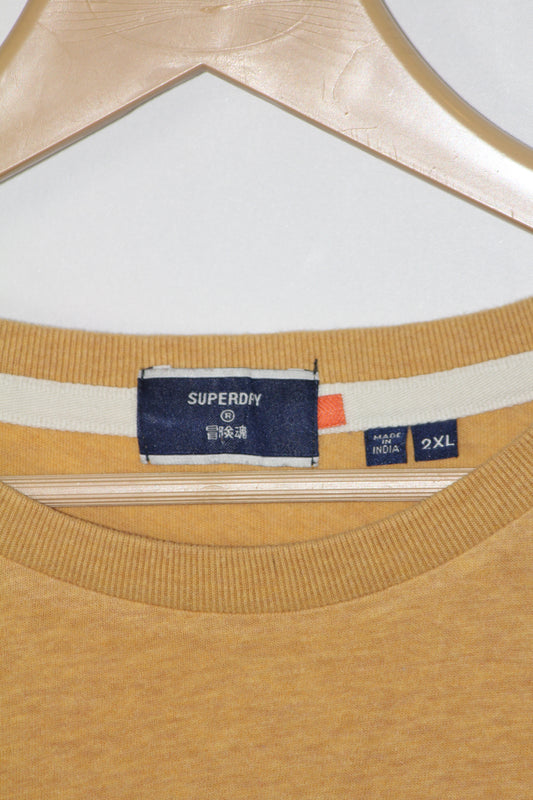 SuperDry Yellow Full Sleeves T-Shirt – 2XL