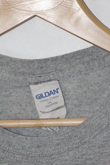 Gildan Grey Printed T-Shirt