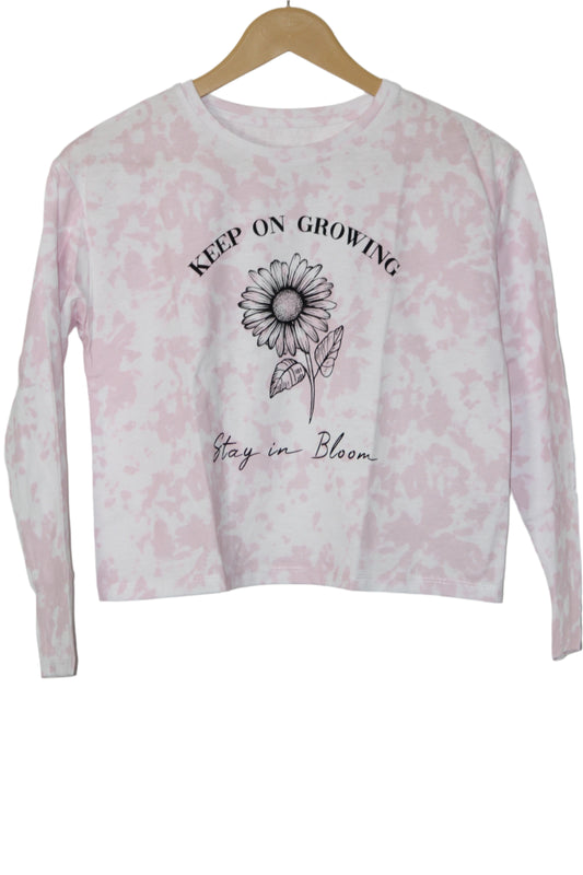 Pink Full Sleeve Crop Top – Dunnes Stores (Medium)