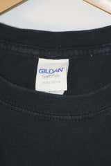 Gildan Black Printed T-Shirt with Man Design