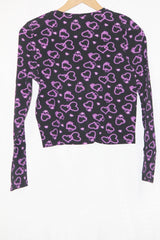 Black Full Sleeve Crop Top – New Look (Small)