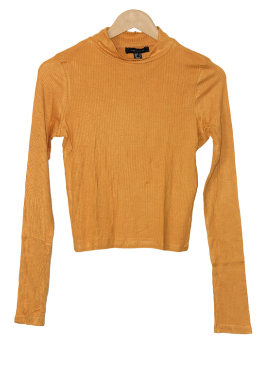 Orange Full Sleeve Crop Top – Atmosphere (Medium)