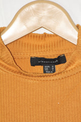 Orange Full Sleeve Crop Top – Atmosphere (Medium)