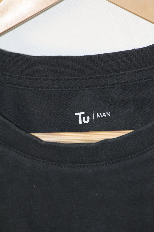 TU Black Simple T-Shirt