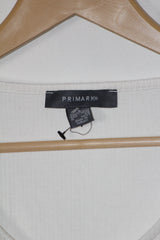 White Full Sleeve Crop Top – Primark (Large)