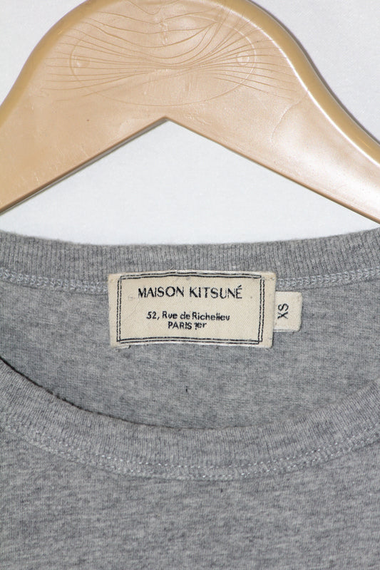Maison Kitsuné Grey Printed T-Shirt