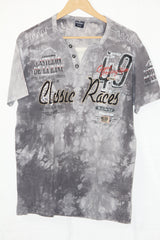 Red Way Grey Tie-Dye Printed T-Shirt