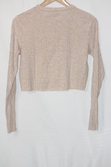 Cream Full Sleeve Crop Top – Osos Design (Small)