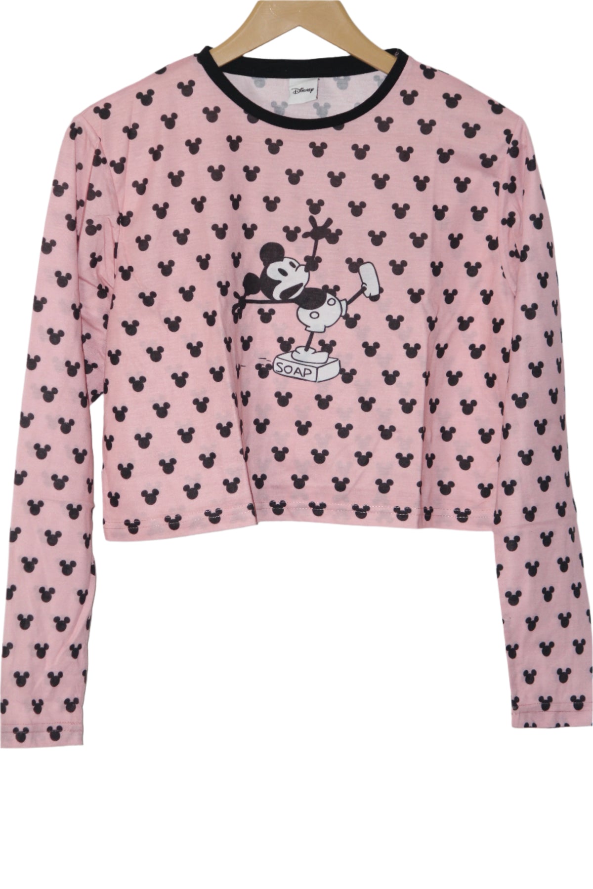 Pink Full Sleeve Crop Top – Disnep (Medium)