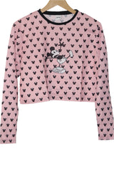 Pink Full Sleeve Crop Top – Disnep (Medium)