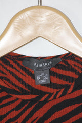 Orange Black Full Sleeve Crop Top – Primark (XS)