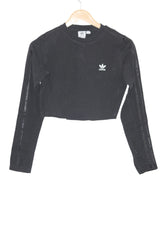 Black Full Sleeve Crop Top – Adidas (Medium)